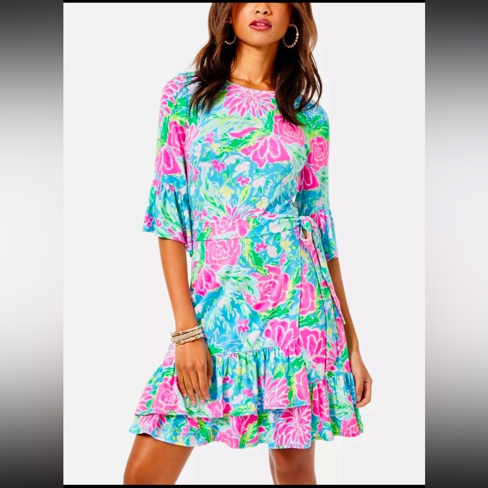 Lilly Pulitzer Kassi Dress Zanzibar blue bunny business bright Size: XS